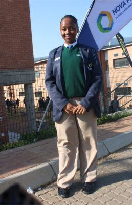 Nova Pioneer Midrand Secondary learner Grace Mutengwe during the career expo at the school on June 25. Photo: Comfort Makhanya