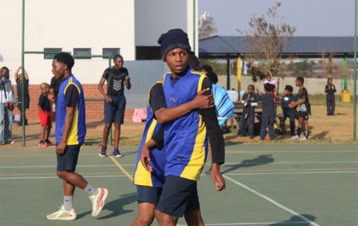 A Nova Pioneer player, Melokuhle Machabe, after scoring during the U15 clash against Sandton School Group on June 25. Photo: Comfort Makhanya
