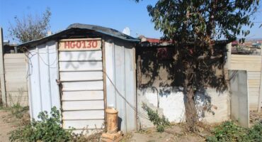 The zozo structure on July 2, 2026, that Annikie Mothibi alleges was moved from her original stand to another section of the Harry Gwala informal settlement while she was recovering in hospital. Photo: Comfort Makhanya
