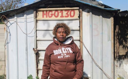 Annikie Mothibi visits the section of the Harry Gwala informal settlement on July 2, 2026, where her zozo structure is currently located after she says it was moved from her original stand. Photo: Comfort Makhanya