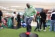 Former Bafana Bafana player Morgan Gould has fans watching him as he showcases his football skills at The Goal Zone on July 3. Photo: Zanele Mfaba
