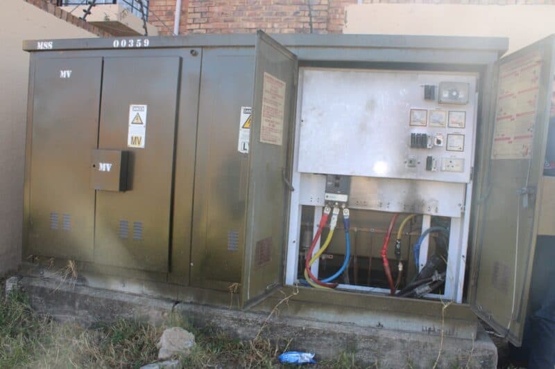 The substation next to the Jasper Hill complex is suspected of being the cause of the constant power outages. Photo: Zanele Mfaba