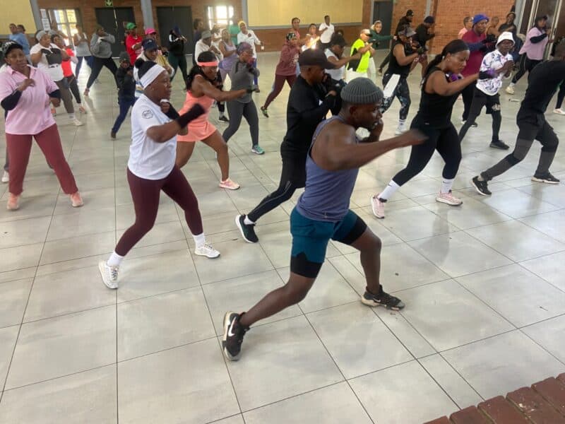 City of Johannesburg's free healthy lifestyle aerobics programme brought energy to Rabie Ridge Hall, with dozens of residents braving the winter chill to stay fit.
