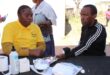 Members of the City of Johannesburg after all the festivities with the senior citizens of Ivory Park for the Mandela Day celebration outside Lord Khanyile Community Hall on July 17. Photo: Zanele Mfaba