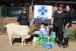 Donors Lynne Maclean, Patricia Nementzik, and Midrand SPCA Volunteer/Chairperson Brenda Lucas after the handover of pet food, blankets, and cleaning supplies to the SPCA on Mandela Day. Photo: Zanele Mfaba
