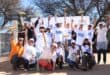 The teams from Balwin Properties, Stevenson Paint, TV personality Boity Thulo and New Jerusalem Children's Home marketing manager Hopkins Kaira in the Mandela Day spirit. Photo: Zanele Mfaba