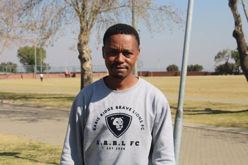 Rabie Ridge Brave Lions Football Club chairperson Stanley Matshele at Rabie Ridge Stadium on July 17. Photo: Comfort Makhanya