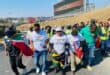 March and March members march to Midrand High on July 30, 2026. Photo: Zanele Mfaba