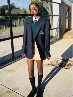 Nova Pioneer learner and netball player Mpho Netshisaulu is seeking funds to go to a netball tour in England. Photo: Supplied