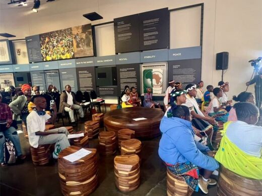 Learners listen attentively to speakers during the Cultural Heritage Education and Storytelling Programme at Freedom Park on August 8. Photo: Supplied