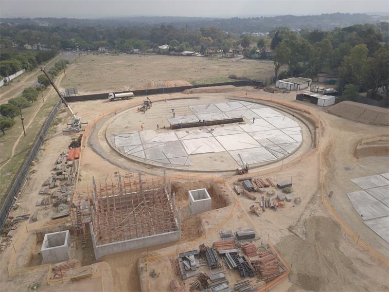 The new 20ML Carlswald reservoir is currently 25% complete. Photo: Johannesburg Water