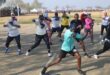 Residents follow instructor Keketso Masindi’s moves during the healthy lifestyle aerobics programme at Rabie Ridge Stadium on August 8, 2026. Photo: Comfort Mkhanya