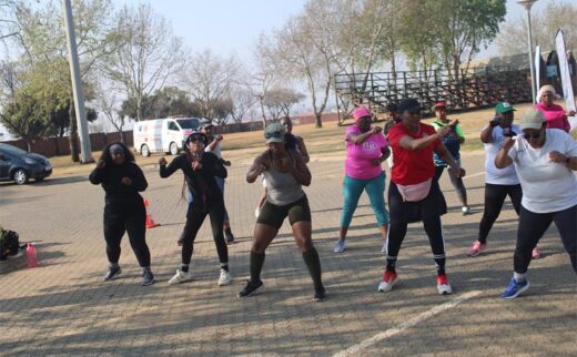 Rabie Ridge residents take part in the City of Johannesburg Region A Sport and Recreation Department’s free Healthy Lifestyle Aerobics Programme at Rabie Ridge Stadium on August 8, 2026. Photo: Comfort Makhanya