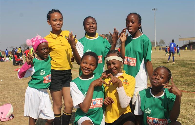 Akani Primary School ballers at the annual tournament on August 8. Photo: Comfort Makhanya