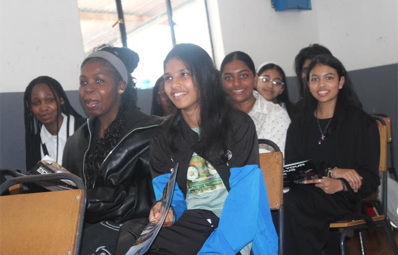 Midlands International School learners engage with representatives during the school’s career day on August 19, 2026. Photo: Comfort Makhanya