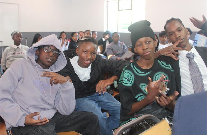 Midlands International School learners engage with representatives during the school’s career day on August 19, 2026. Photo: Comfort Makhanya