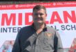 Human Van Dyk, from Counterpoint Risk, demonstrates the work of its K9 unit during Midlands International School career day on August 19, 2026. Photo: Comfort Makhanya