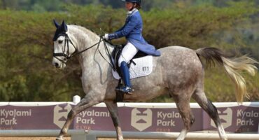 Siobhan Records rides her own horse, Milagre. Photo: Denford Studios