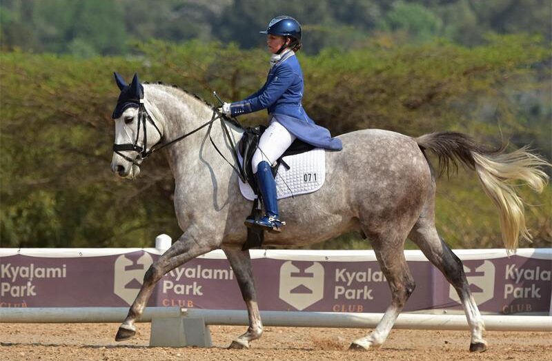 Siobhan Records rides her own horse, Milagre. Photo: Denford Studios