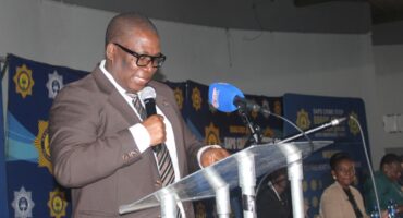 Gauteng Premier Panyaza Lesufi addresses attendees at the Ivory Park community engagement. Photo: Comfort Makhanya