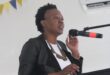 Family representative Fatima Selane pays tribute to Lebo Xolwana and her three children on August 6, 2026. Photo: Comfort Makhanya