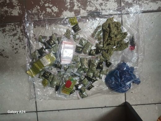 Police display suspected marijuana confiscated during a drug-related operation in Ekurhuleni on August 6. Photo: Supplied