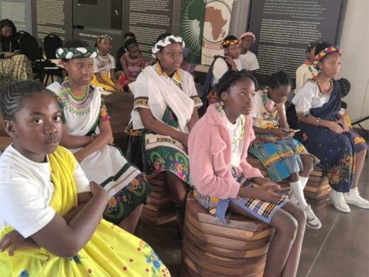 Learners listen attentively to speakers during the Cultural Heritage Education and Storytelling Programme at Freedom Park on August 8. Photo: Supplied