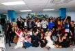 Some of the 50 students who were in attendance and the panellists celebrating the end of the Built to be Legends event, themed “Belong. Build. Become.” Photo: Supplied