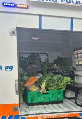 JMPD impounds goods from traders operating illegally along South Street, Midrand CBD on September 9, 2026. Photo: CrumRegion A X