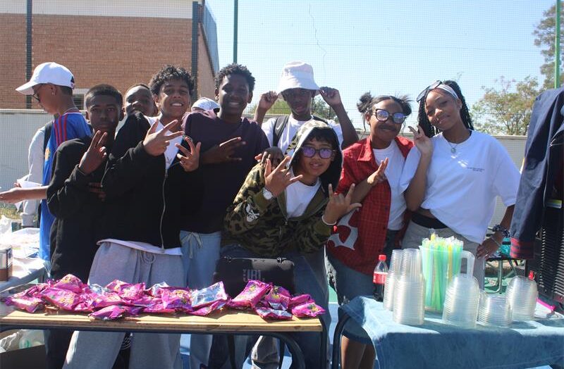 Grade 7 learners work together at their stall during Midlands International School’s market day on September 3, 2026. Photo: Comfort Makhanya
