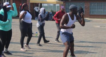 Residents follow the instructor’s moves during the City of Johannesburg’s free aerobics programme at Mayibuye Primary School on September 19, 2026. Photo: Comfort Makhanya