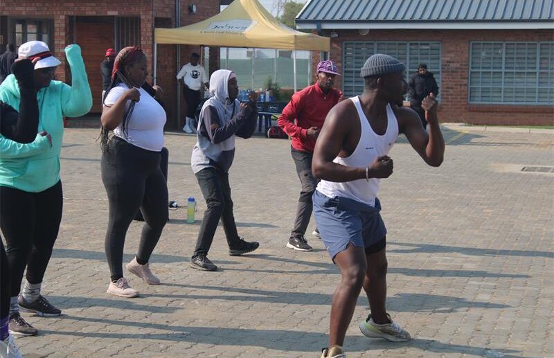 Residents follow the instructor’s moves during the City of Johannesburg’s free aerobics programme at Mayibuye Primary School on September 19, 2026. Photo: Comfort Makhanya