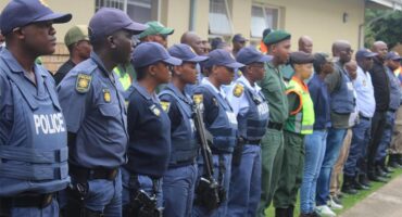 Midrand Police Station officers during one of the station's operations. Photo: Comfort Makhanya