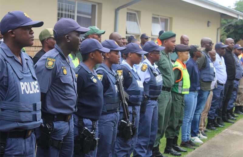 Midrand Police Station officers during one of the station's operations. Photo: Comfort Makhanya