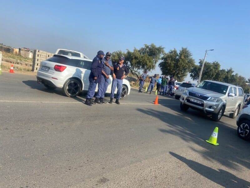 Authorities step up law-enforcement checks along Modderfontein Road as senior management joins multi-agency roadblock.