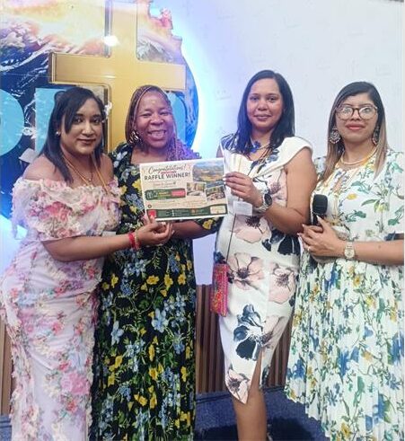 Grace to Grow skills conference attendees Nikkita Pillay, holiday winner Ncumisa Mgundisi, Lisa Singh, and Ashena Naidoo. Photo: Supplied