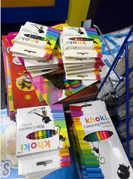 Colouring books and stationery donated by Ukumila Foundation to Midrand Primary School learners on August 7. Photo: Supplied