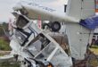 A plane crashed into a business fence along Old Pretoria Main Road in Midrand. Photo: Supplied