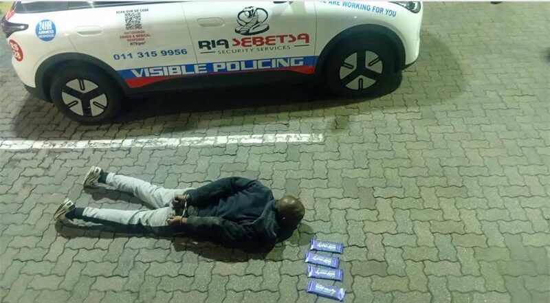A suspect was apprehended by Ria Sebetsa Security for alleged shoplifting at a local filling station on September 16. Photo: Supplied