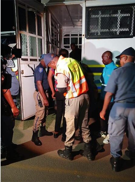 Police conduct a high-density roadblock in Clayville during Operation Shanela 2 on September 26. Photo: SAPS