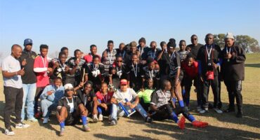 Hawks FC players and management. Photo. Comfort Makhanya