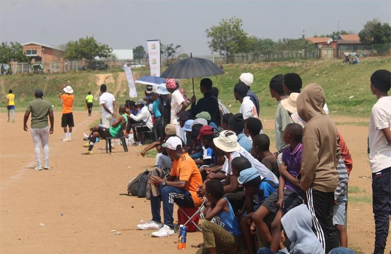Fans follow the action from the sidelines as Harry Gwala take on Molototsi FC in the African Pride Games U23 knockout stage on September 25. Photo: Comfort Makhanya