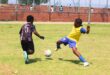 Njabulo Nhlengethwa takes on Nkulisa FC defender Mpho Matshuane during Phomolong United’s goalless encounter against Nkulisa in Rabie Ridge on October 10. Photo: Comfort Makhanya