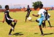 Somnyama Super United player Sive Mxabo and Mayibuye Development player Esihle Ludid compete for possession during their Midrand U15 League clash at Rabie Ridge Stadium on October 10. Photo: Comfort Makhanya