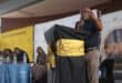 Dada Morero explains that the city will act decisively and repeatedly, promising it will continue until illegal networks are broken at the Rebie Ridge Community Hall on October 14, 2026. Photo: Itumeleng Molefe.