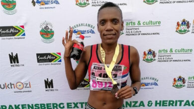 zinhle wins marathons