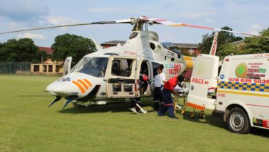 patient airlifted