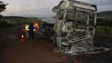 Truck fire