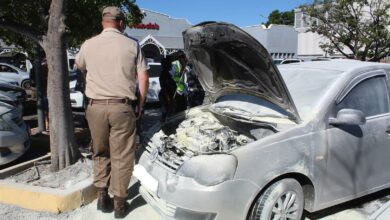 vehicle up in flames
