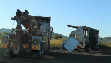 trucks crash near colenso